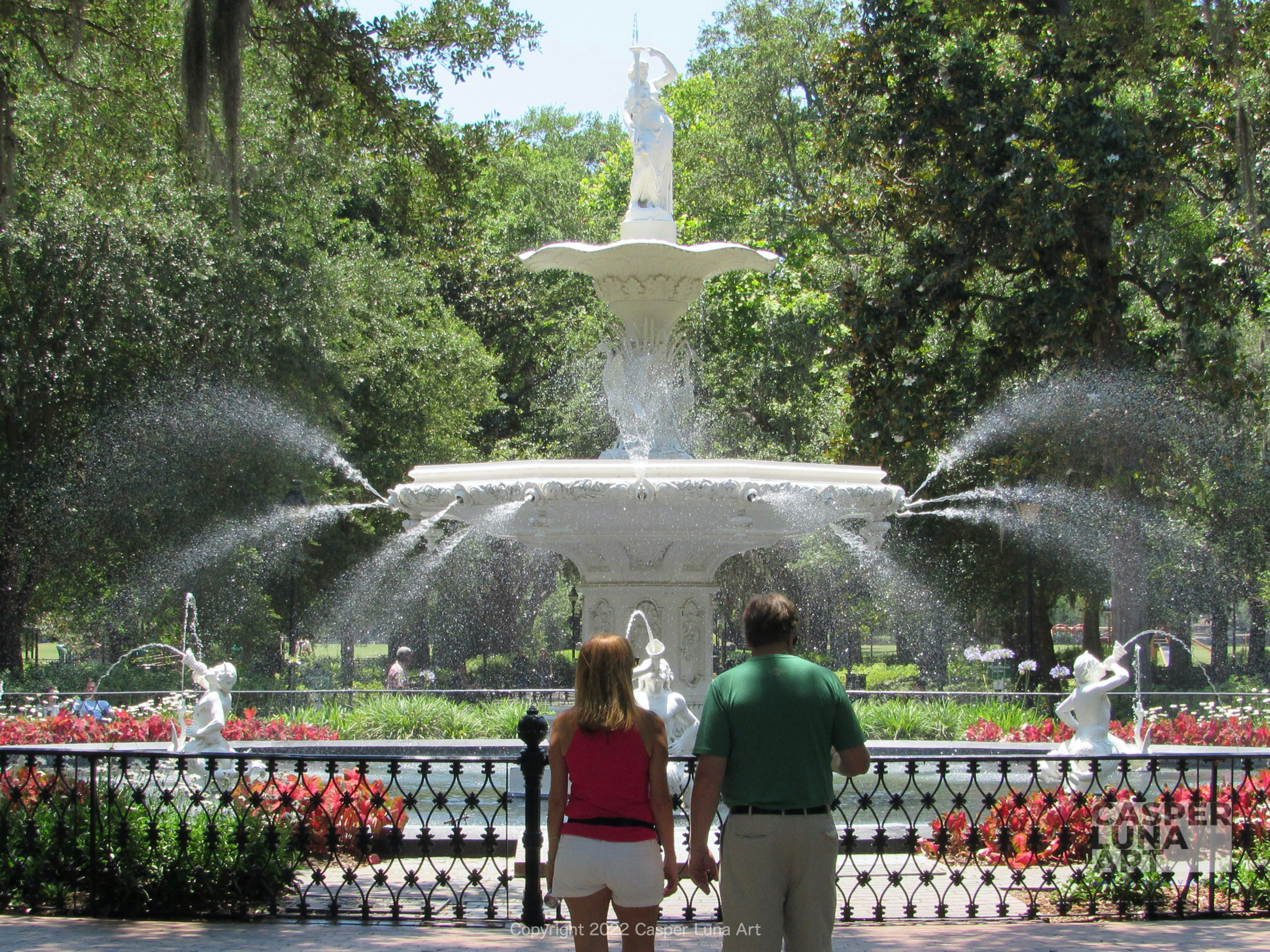 A Couple in Forsyth Park