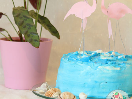 Crazy Raspberry Coconut Beach Cake