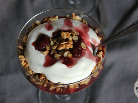White Chocolate Sour Cherry Parfait