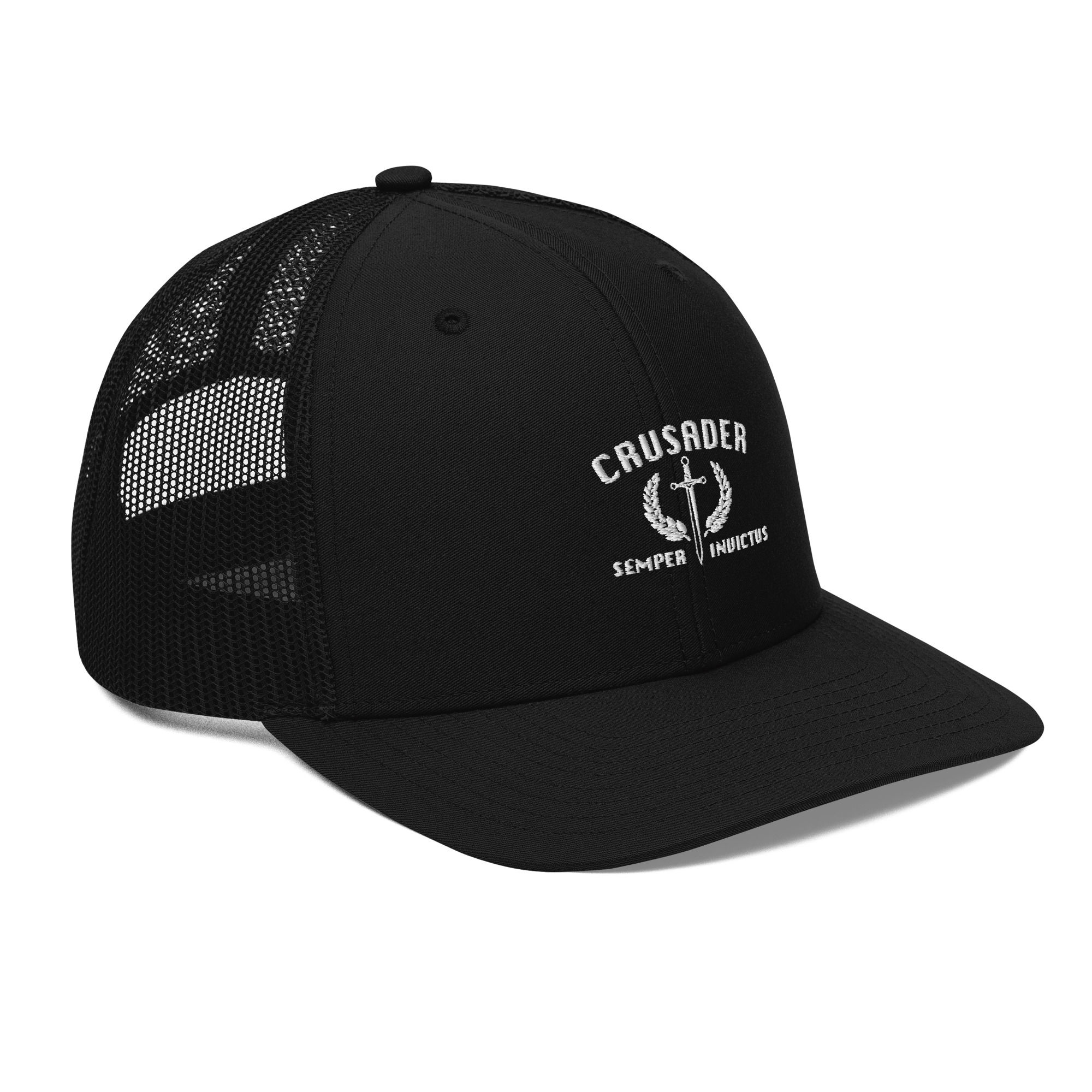 Crusader Crest Snapback Embroidered White/Black