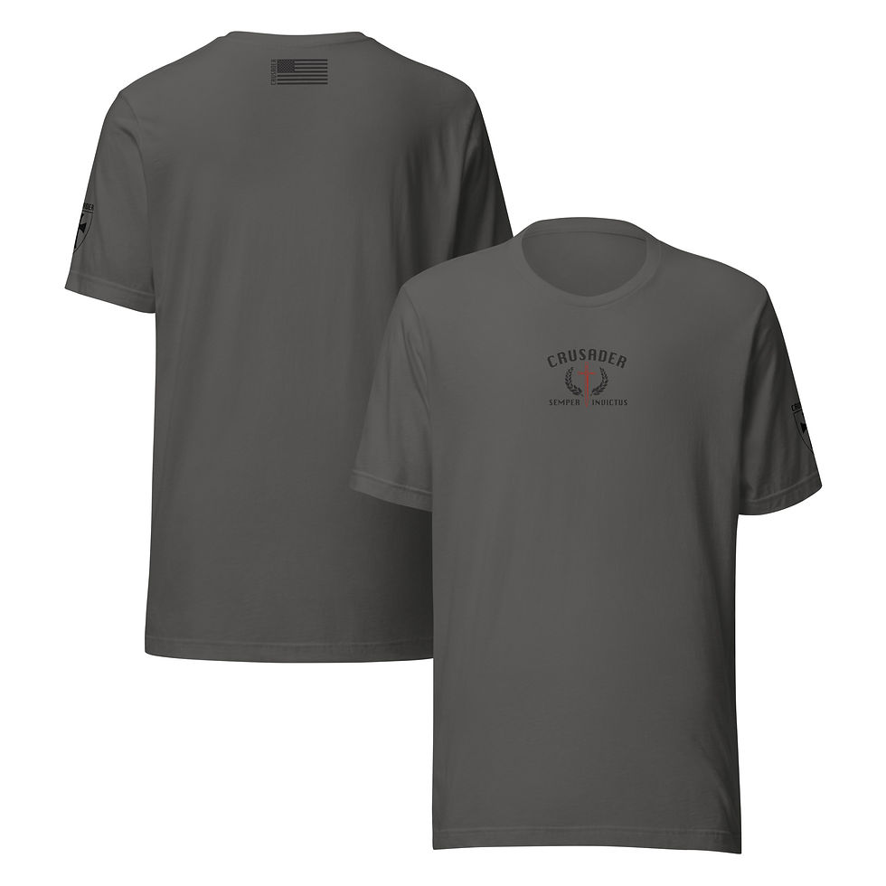 Thumbnail: CG Black and Crimson Red Center Crest TS
