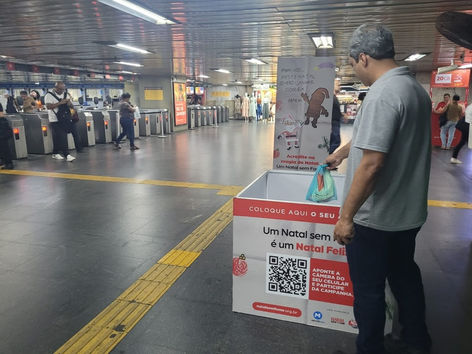 MetrôRio recebe donativos para campanha ‘Natal Sem Fome’, da ONG Ação da Cidadania