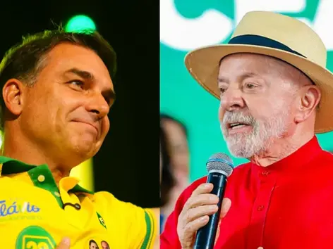 Pesquisa mostra Flávio com 51,1% e Lula com 45,7% das intenções de votos