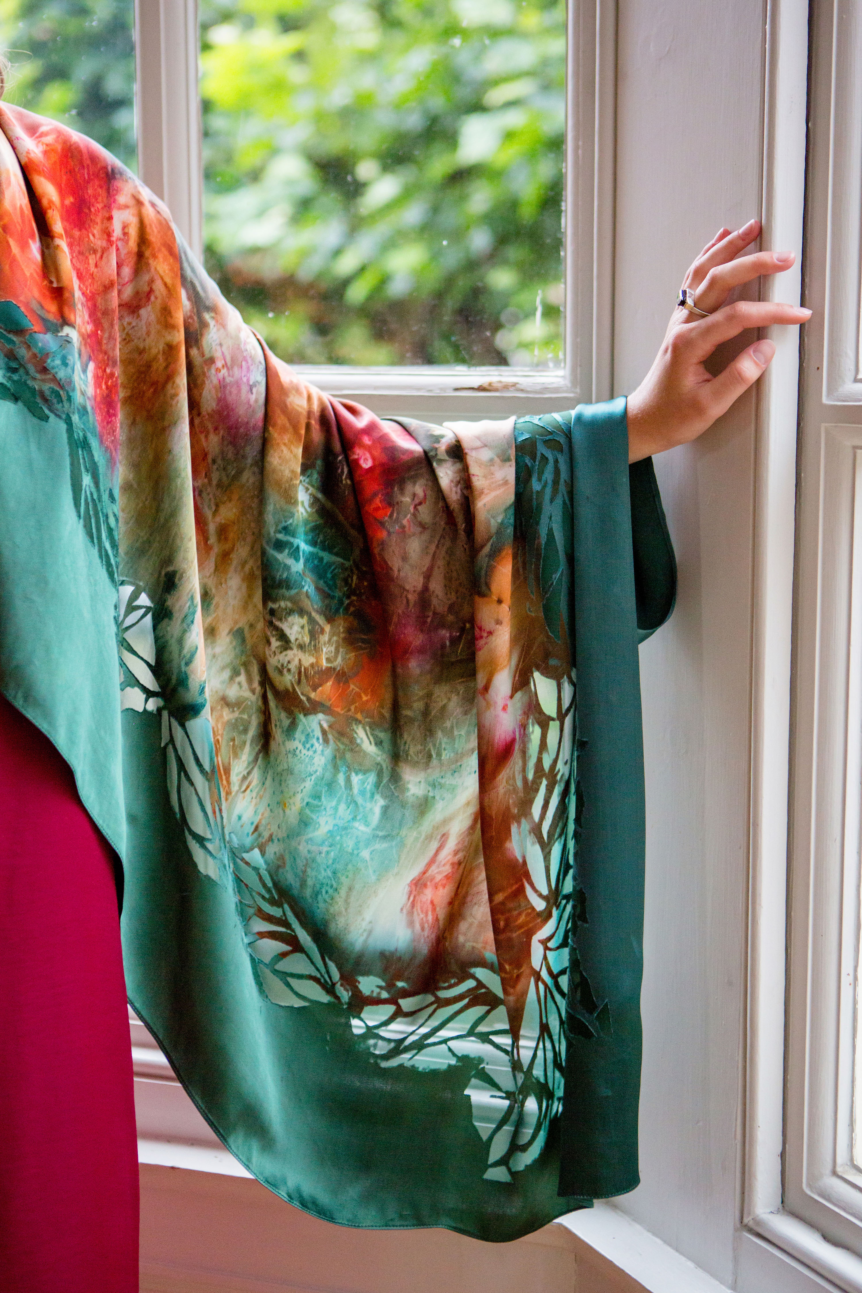 Hand Printed Silk Scarf