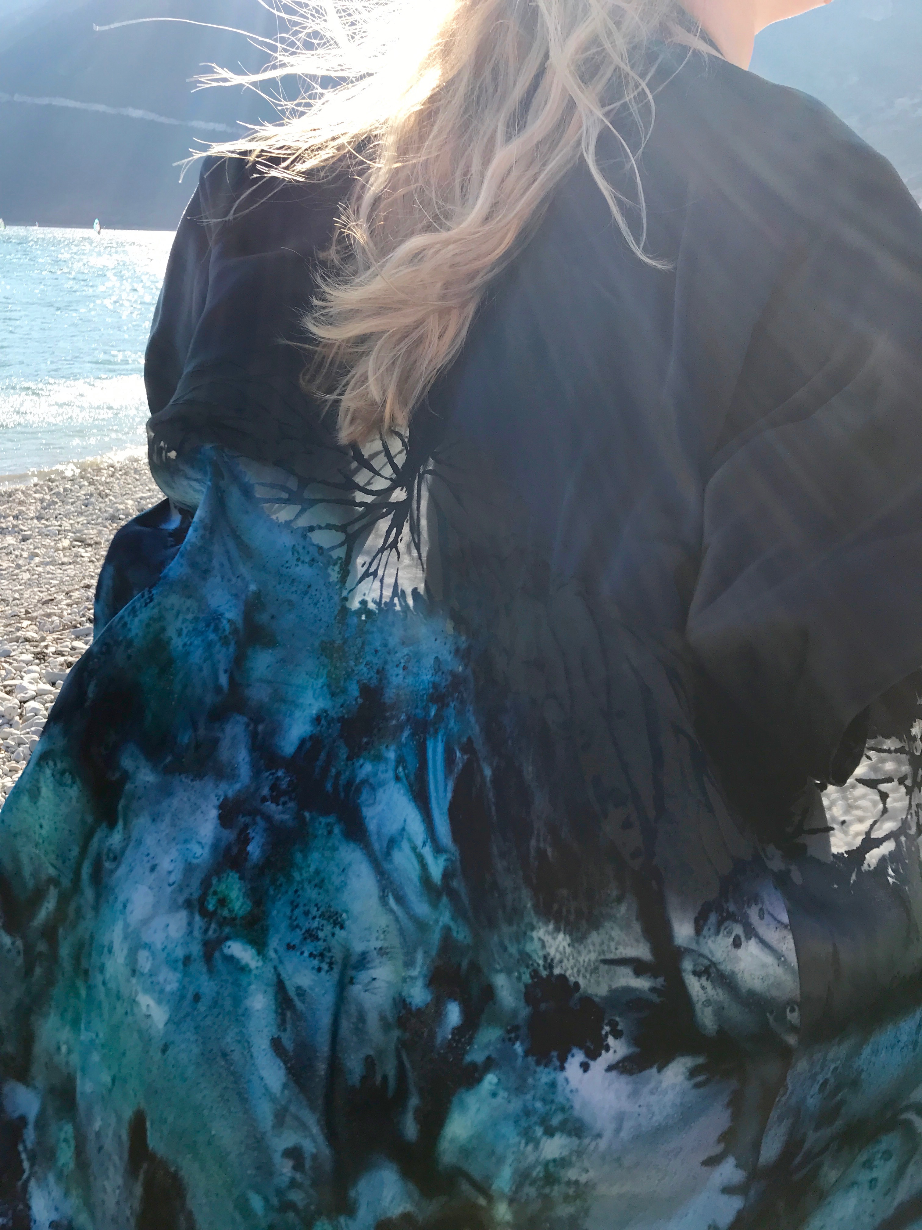 Hand Printed Silk Robe