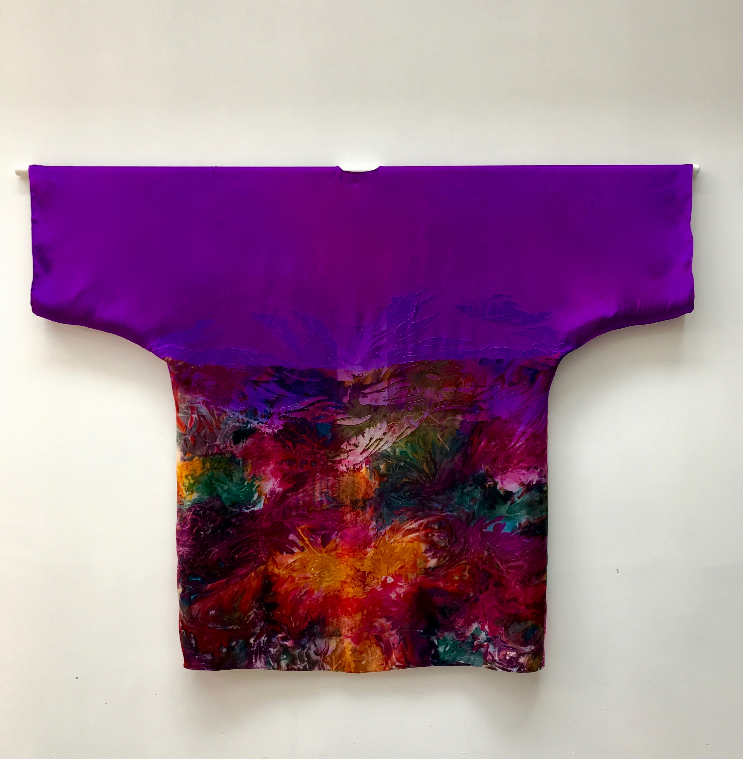 Hand Printed Silk Robe
