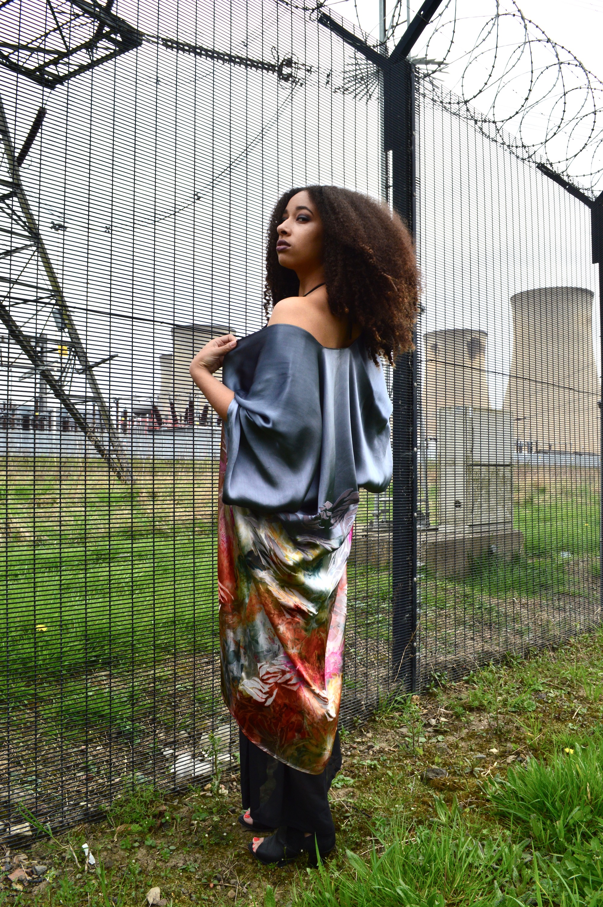 Hand Printed Silk Robe