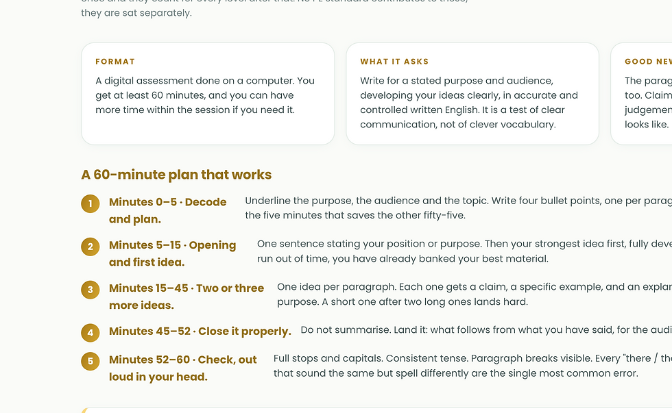 Co-requisite outline