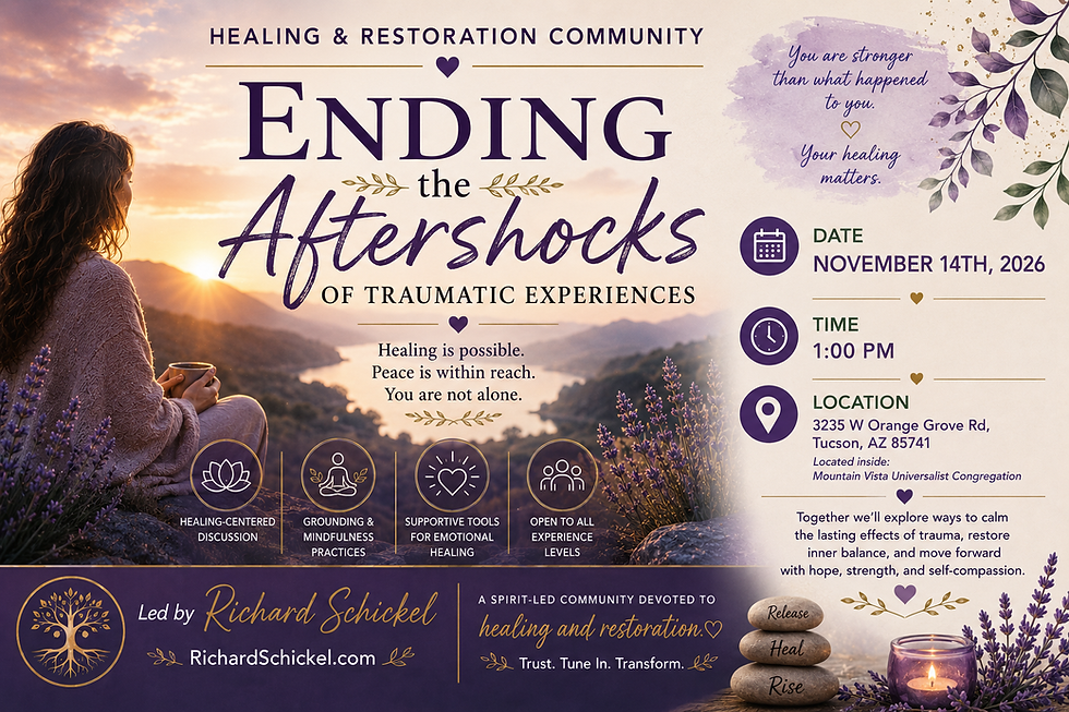Ending the Aftershocks of Traumatic Experiences- 11/14/26