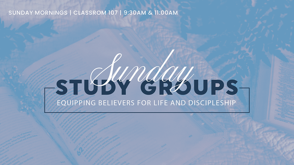 Sunday Study Groups 930am