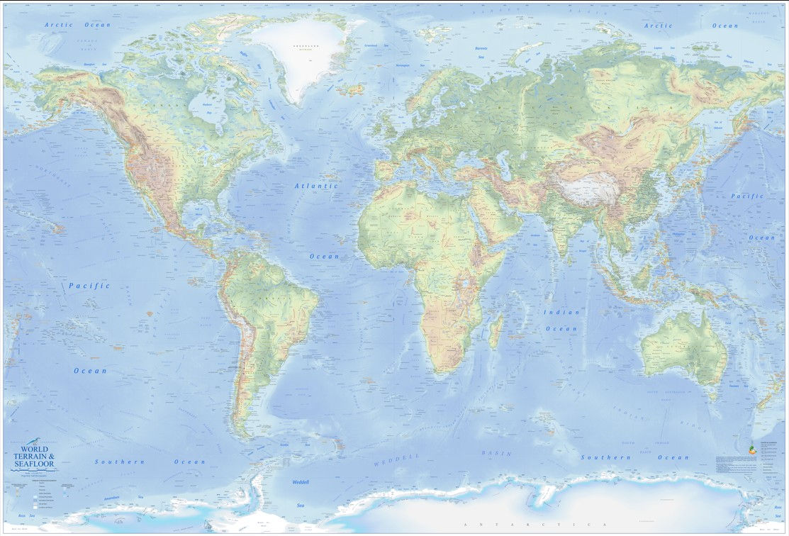 World Terrain & Seafloor 36 X 53