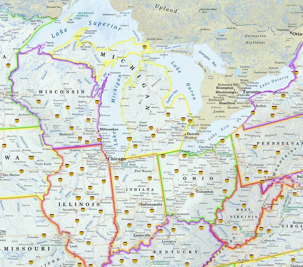 Thumbnail: Political Map of the United States: Arlington Edition 24x36