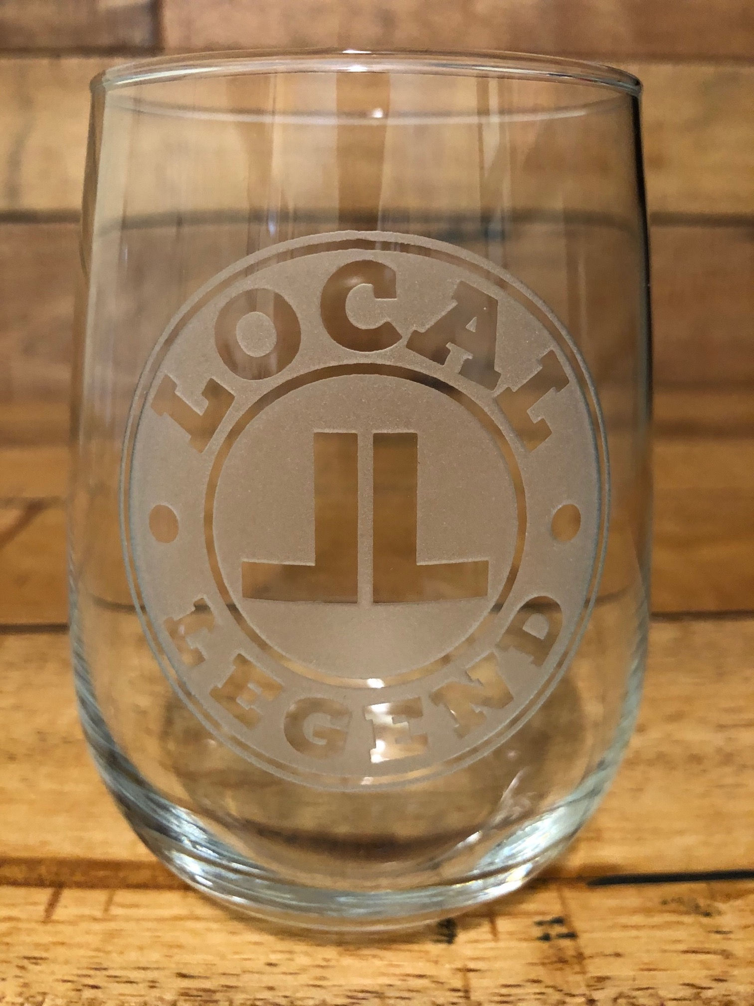 Stemless Wine Glass Circle Logo