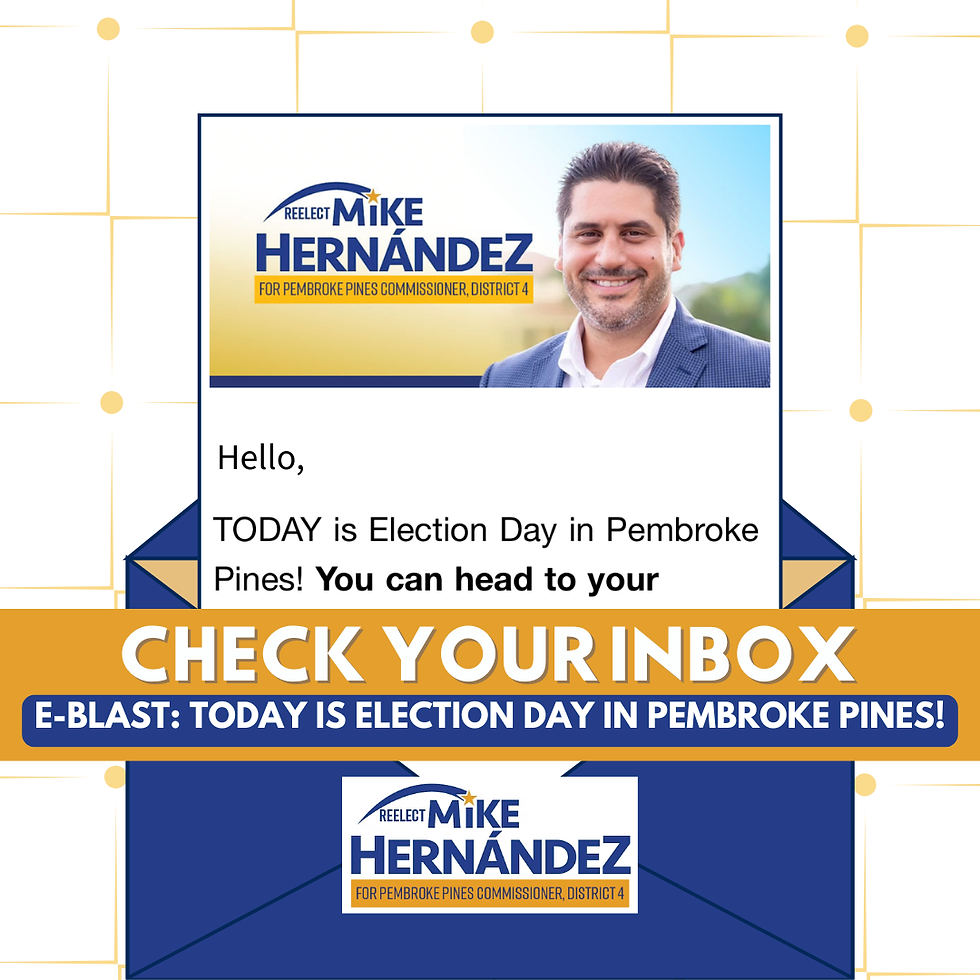 TODAY is Election Day in Pembroke Pines!