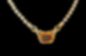 CITRINE AND CRYSTAL MOTIF PEARL NECKLACE