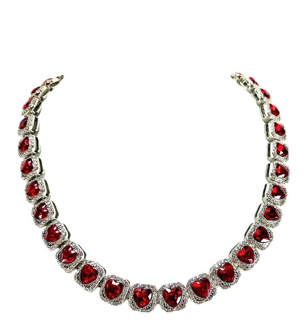 Thumbnail: RUBY HEART CRYSTAL NECKLACE