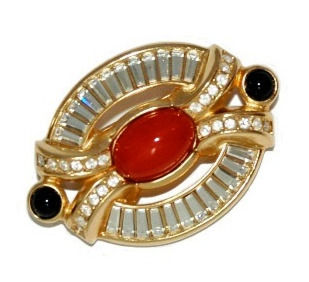 VINTAGE GROSSE CARNELIAN BROOCH