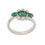 Thumbnail: VINTAGE CHRISTIAN DIOR GERMANY FAUX EMERALD AND CRYSTAL ADJUSTABLE COCKTAIL RING