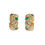 Thumbnail: 1980s MODERN GOLD PLATED MULTICOLOURED CABOCHON DEMI HOOP CLIP ON EARRINGS