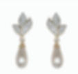 BRIDAL PEARL AND CRYSTAL CLIP ON DROP EARRINGS
