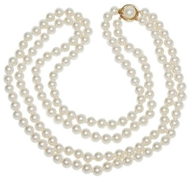 Thumbnail: BRIDAL DOUBLE STRAND OF LONG PEARL NECKLACE