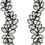 Thumbnail: KENNETH JAY LANE LONG PETAL CRYSTAL ON BLACK CLIP ON EARRINGS