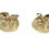 Thumbnail: 14k SOLID YELLOW GOLD ORCHID FLOWER PIERCED EARRINGS STAMPED 585
