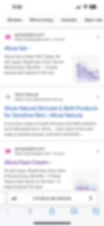 Image of a smart phone searching Google for skincare
