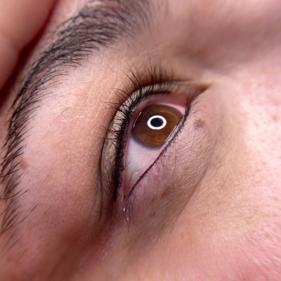 Image of a cosmetic lash enhancement tattoo by Claire Maree Cosmetic Tattoo Artistry