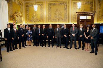Dr. Flavio Paschoa em reunião com o Presidente e o Corregedor do Tribunal de Justiça de São Paulo.