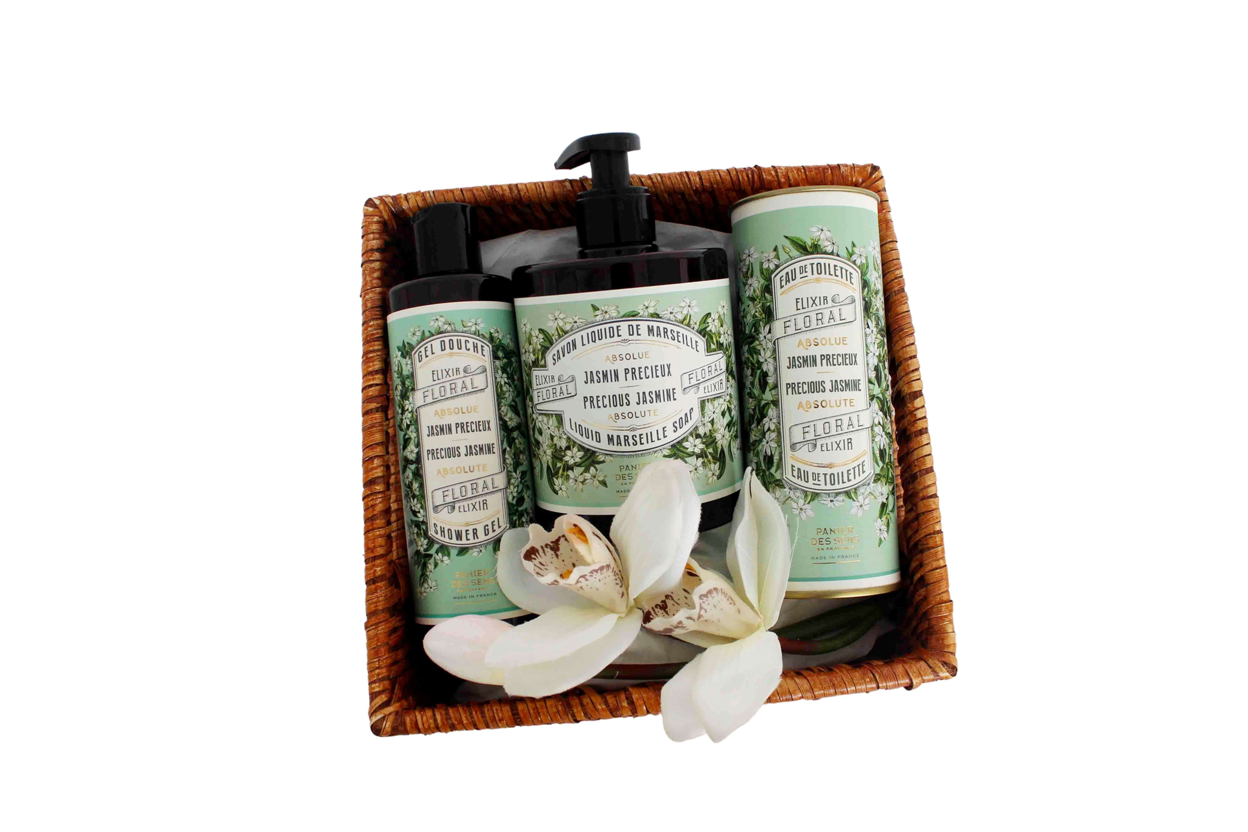 Geschenkkorb mit Stil, Wellnessgeschenk, Geschenkbox für Frau, Geschenk Korb mit Grusskarte, KorbArt