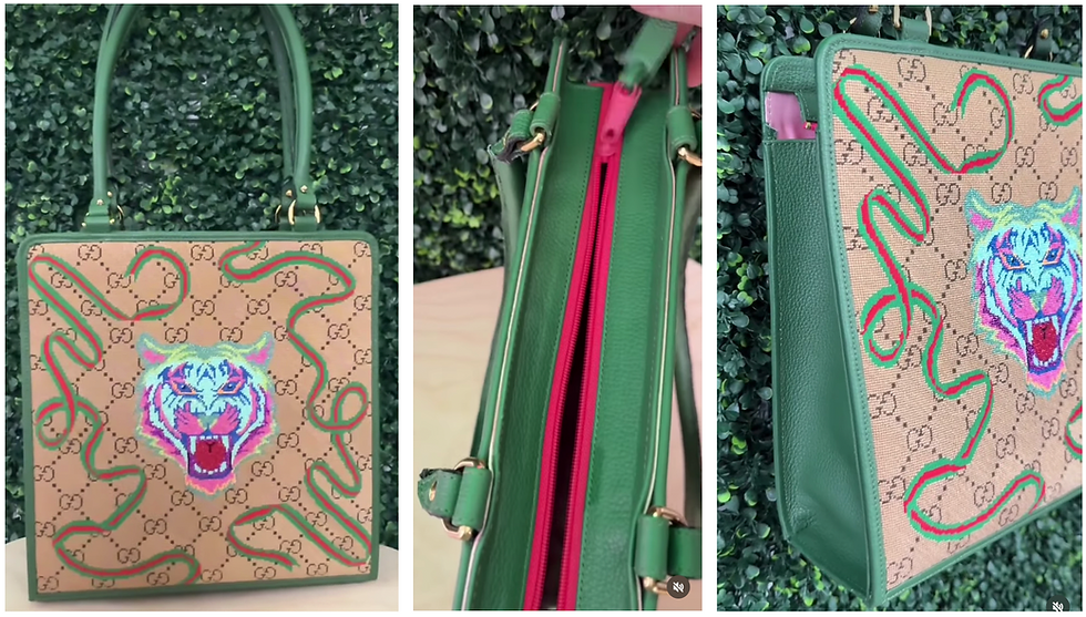 Gucci tiger leather purse