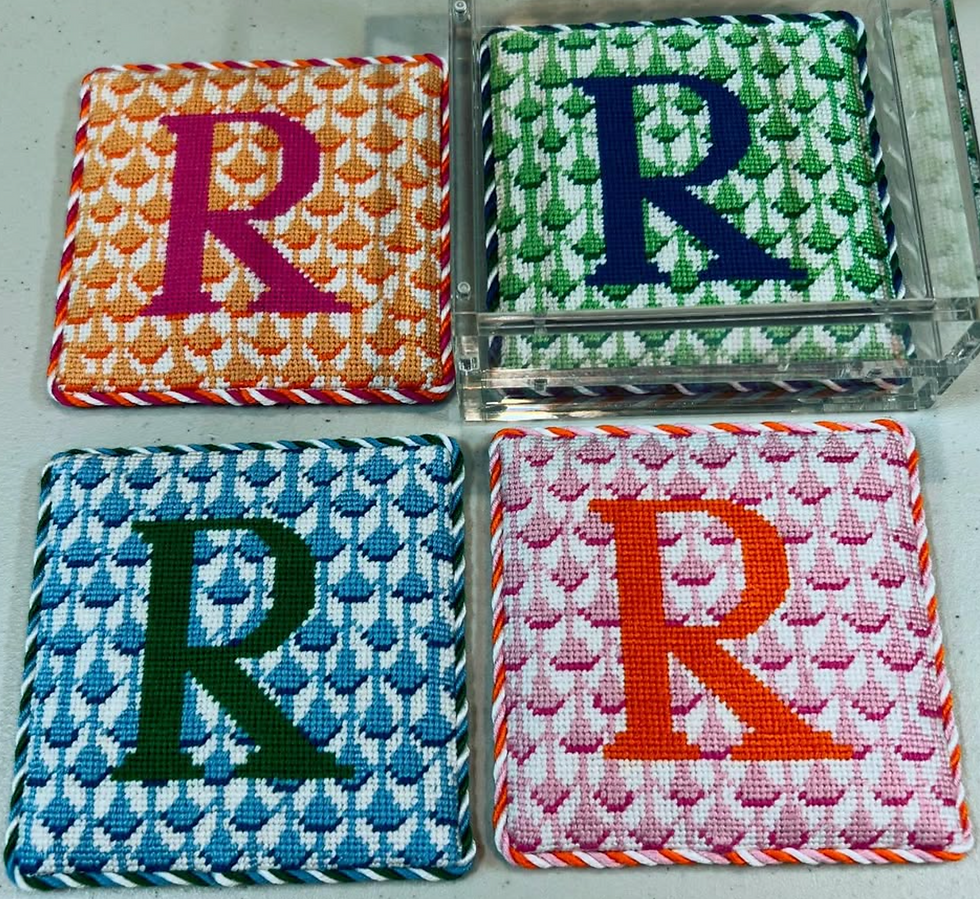 4 fishnet coasters