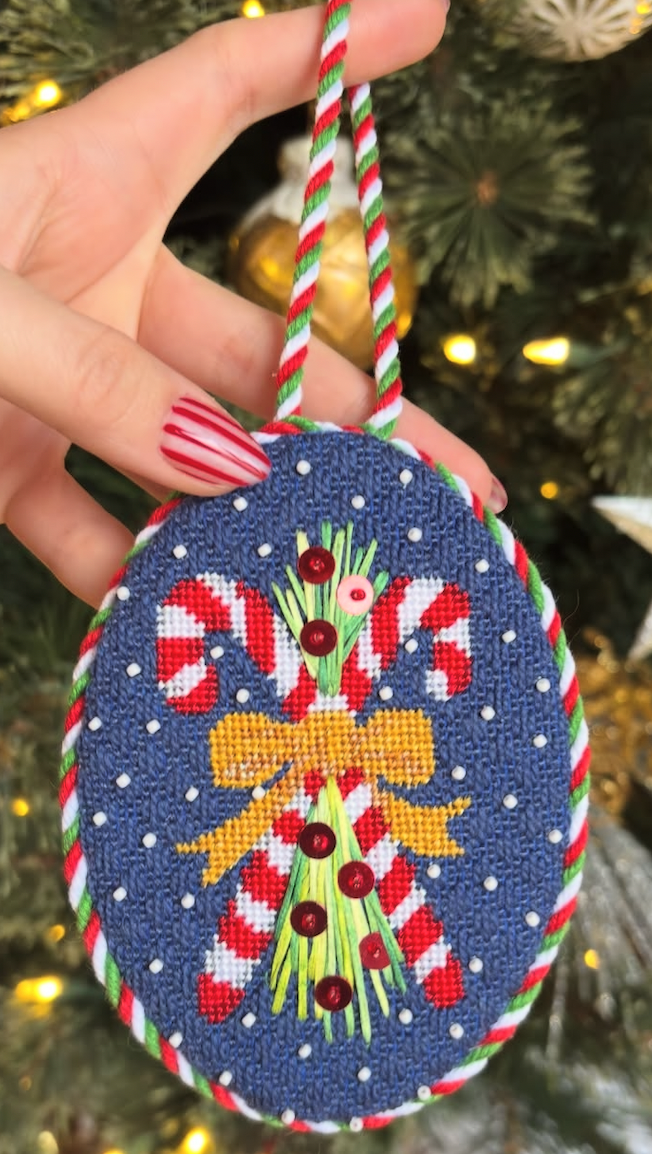 Candy cane ornament