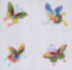 Chinese butterflies coasters