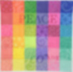 Peace & Love rainbow patchwork
