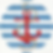 Red anchor w/ line on blue stripes