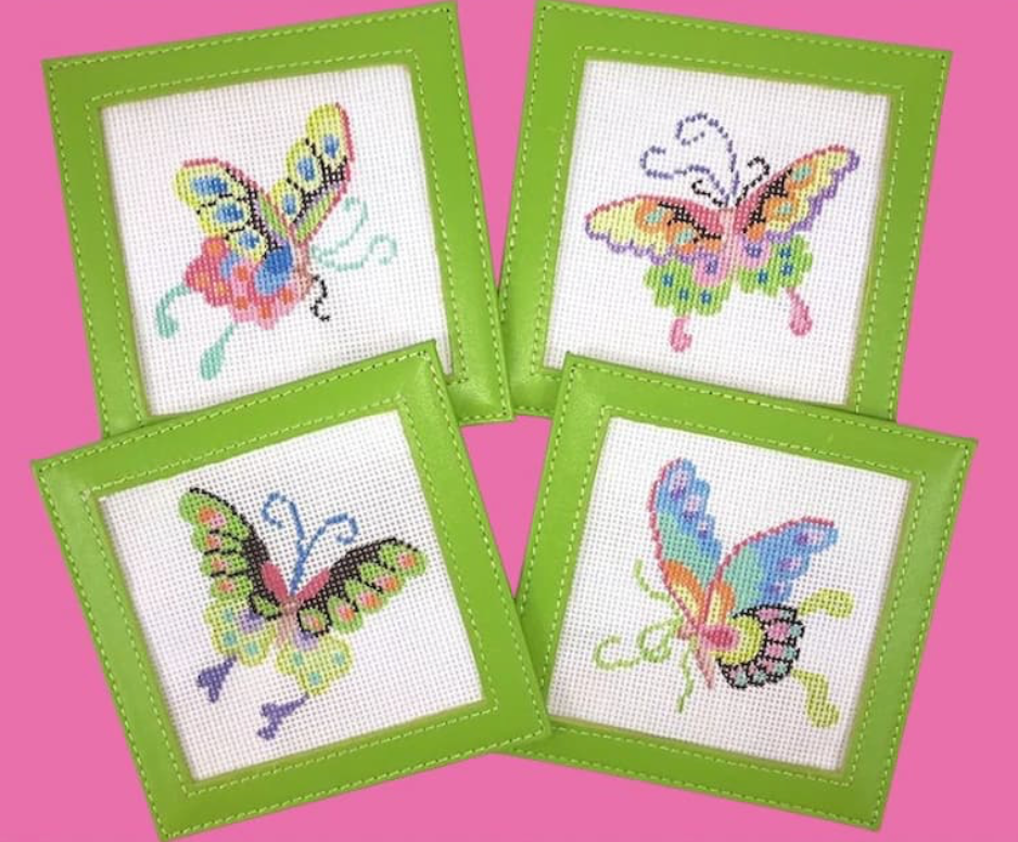 Asian butterfly coasters