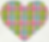 Mini heart - pastel madras - now on 18 mesh