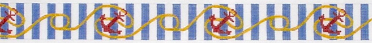 Belt - anchors on blue stripes