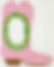 Mini boot - greenery wreath on pink gingham