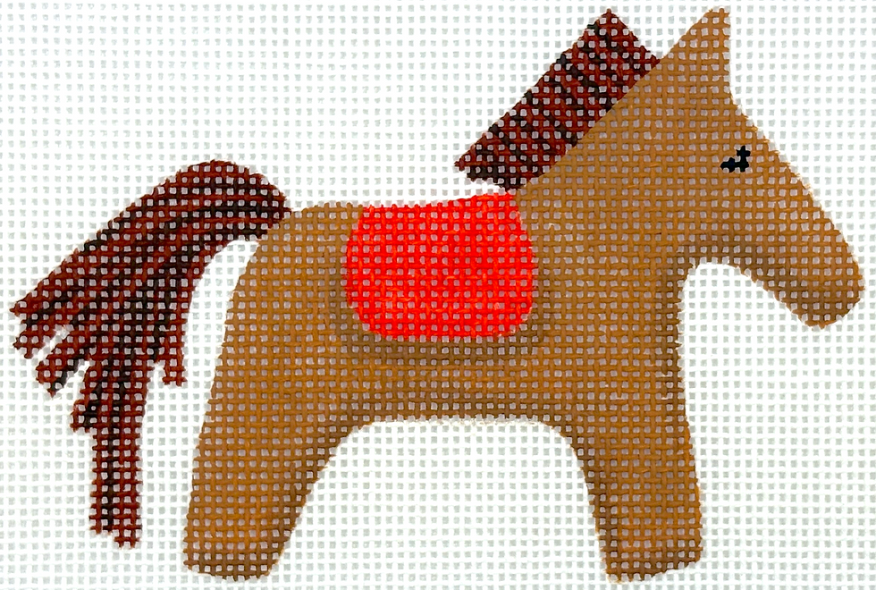 Hermès inspired saddled horse bag charm/ornament