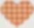 Mini heart on 13 mesh