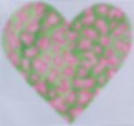 Mini heart - mottled cheetah spots