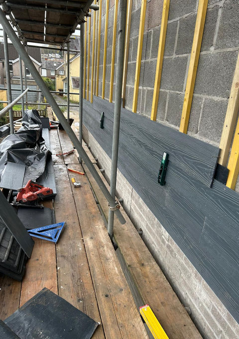 Fibre Cement Board cladding has been started 