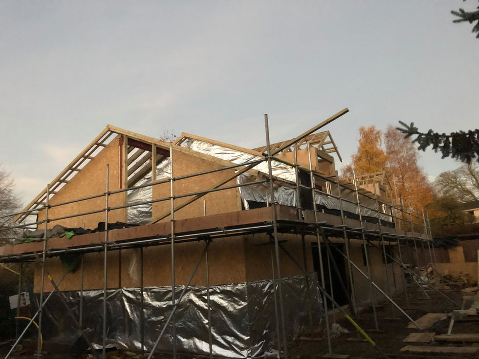 self build house progress timber frame structure
