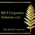 R&S Carpentry Solutions LTD's Company Logo, the colours used are black and gold. The Logo features a gold Bracken Fern Leaf