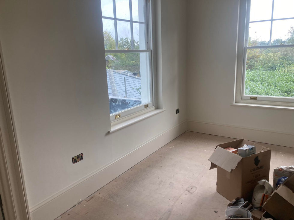 skirting board, window board, sash window