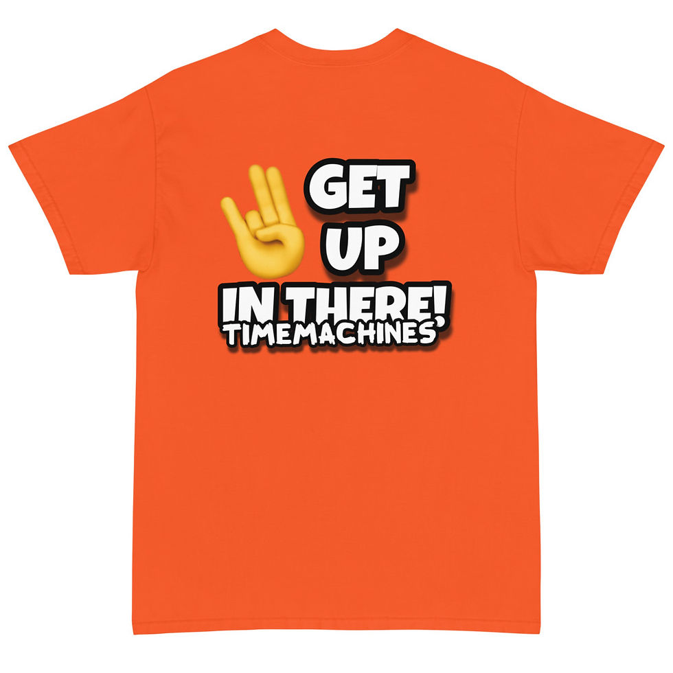 Thumbnail: 4X-5X TimeMachines Get Up In There! Stunner Emoji Black Outline Short Sleeve Tee