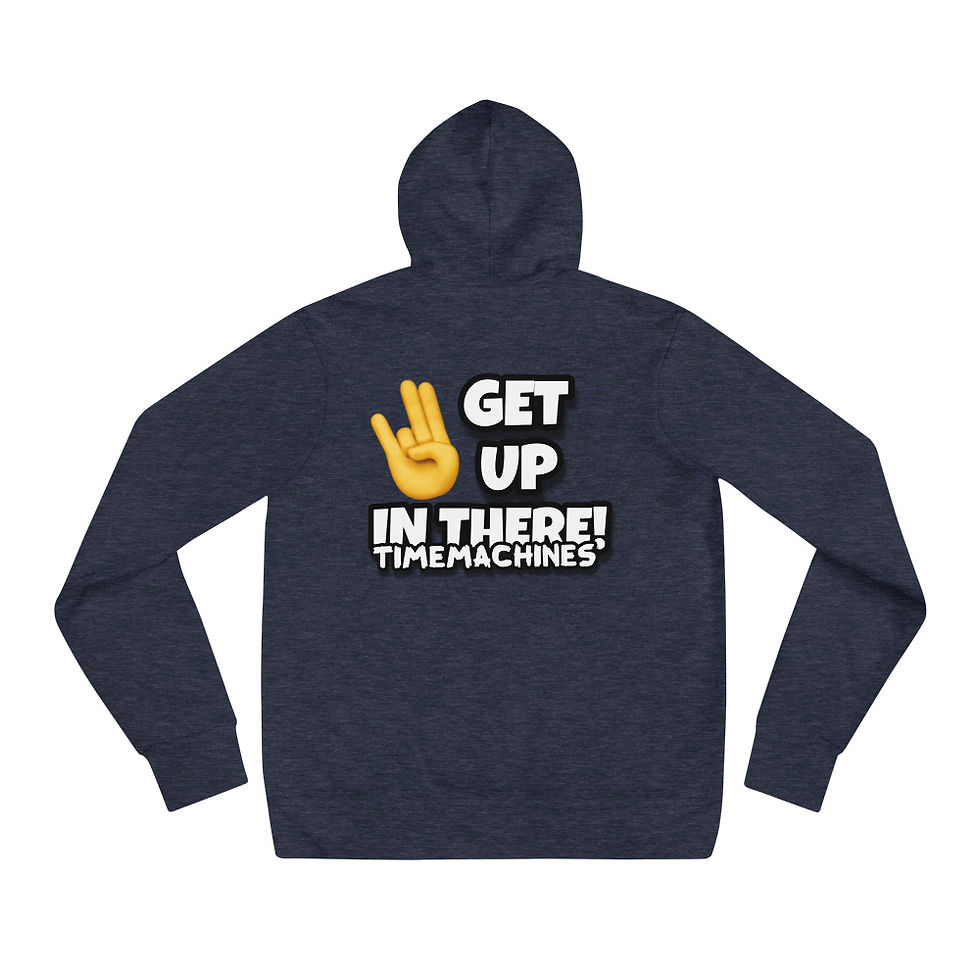 Thumbnail: 2X TimeMachines Get Up In There! Stunner Emoji White Outline Hoodie